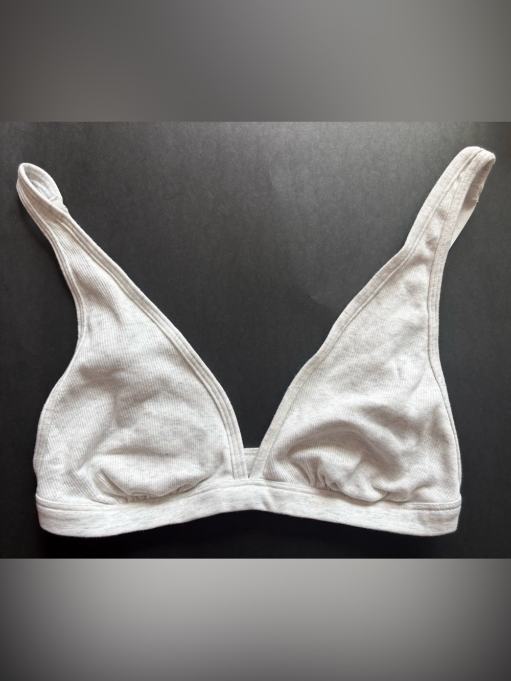 PINK Victoria's Secret Light Gray Ribbed Wireless Bralette